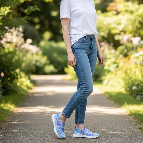 Aetrex Comfort Slip-On Sneakers | Size 7.5–8 | Excellent Condition-Blue-Purple - Picture 10 of 10